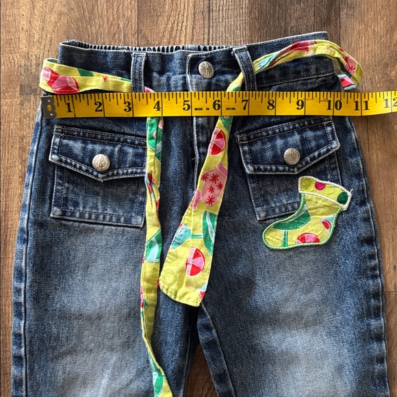 Custom Handmade Christmas Ruffle Jeans - Picture 5 of 7